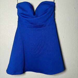 Cobalt Waffle Knit Strapless Dress Size Small